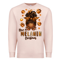 Pale Pink have a melanin christmas afro messy bun Premium Sweatshirt - texasbilliewilder