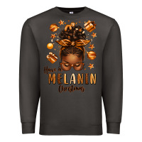 Smoke have a melanin christmas afro messy bun Premium Sweatshirt - texasbilliewilder