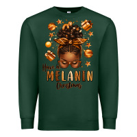 Sports Green have a melanin christmas afro messy bun Premium Sweatshirt - texasbilliewilder