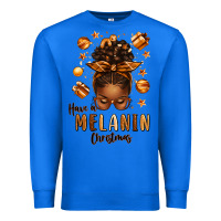 True Royal have a melanin christmas afro messy bun Premium Sweatshirt - texasbilliewilder