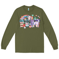 Army Green unicorn coffee cups Long Sleeve Tee - NancyCooperArtShop