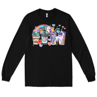 Black unicorn coffee cups Long Sleeve Tee - NancyCooperArtShop