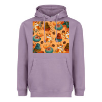 Lavender Fall Pumpkins Autumn Coffee Heavyweight Hoodie - texasbilliewilder