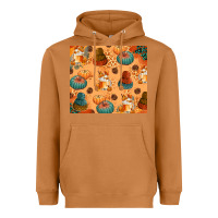 Meerkat Fall Pumpkins Autumn Coffee Heavyweight Hoodie - texasbilliewilder