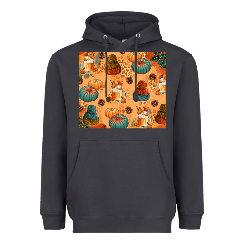 Fall Pumpkins Autumn Coffee Heavyweight Hoodie by texasbilliewilder | Teevron