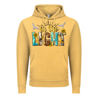 Vintage Mustard be the light Vintage Hoodie - NancyCooperArtShop