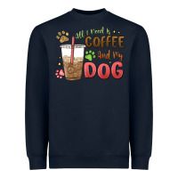 Navy all i need is coffee and my dog Heavyweight Sweatshirt - MaliasSmallBusiness