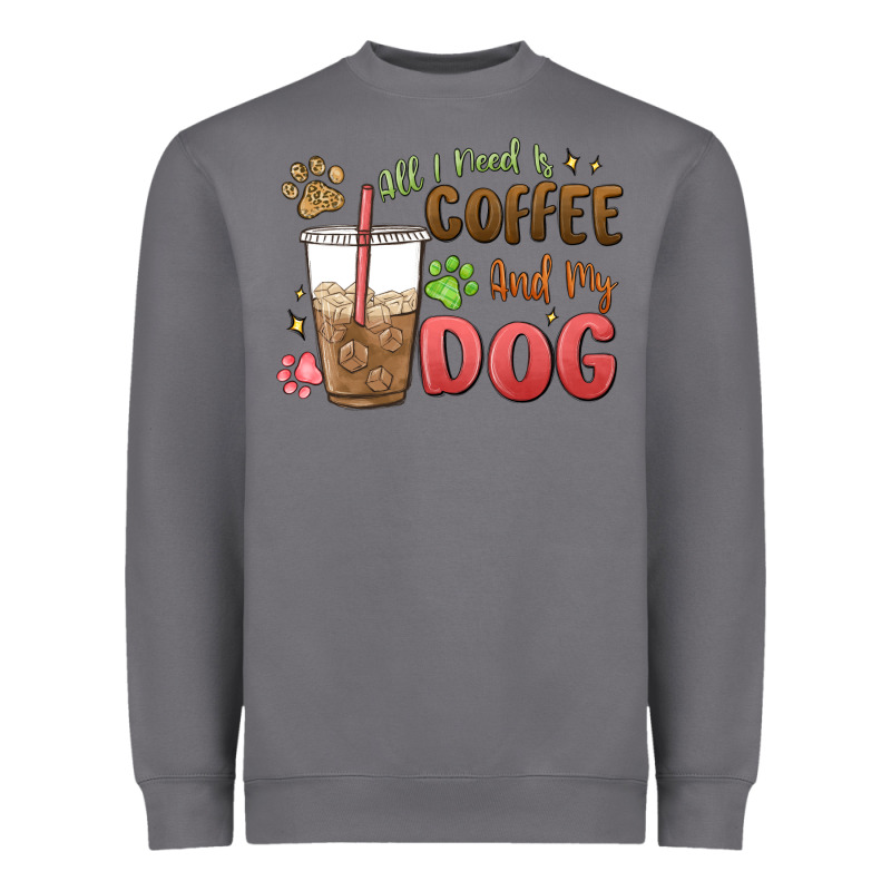 All I Need Is Coffee And My Dog Heavyweight Sweatshirt by MaliasSmallBusiness | Teevron