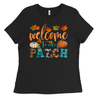 Black welcome to our patch Ladies Tee - HRA Design Shop