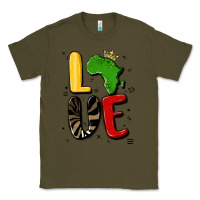 Army Green africa love Classic Tee - MaliasSmallBusiness