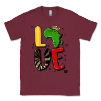 Burgundy africa love Classic Tee - MaliasSmallBusiness