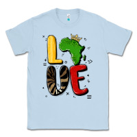 Dusty Blue africa love Classic Tee - MaliasSmallBusiness