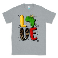 Heather Grey africa love Classic Tee - MaliasSmallBusiness