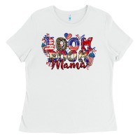 White Boom boom Mama 4th of july Ladies Tee - CowGirlArtShop