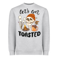 Heather Grey let's get toasted camping Heavyweight Sweatshirt - MaliasSmallBusiness