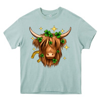 Arona St. Patrick's Day Highland Cow Heavy Core Tee - Neo Western