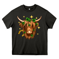 Asphalt St. Patrick's Day Highland Cow Heavy Core Tee - Neo Western