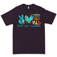 Plum peace love hanukkah Premium Tee - AdoDesignShop