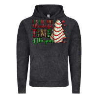 Vintage Black it's the most wonderful time of the year christmas tree cake Vintage Hoodie - Jasminsmagicworld