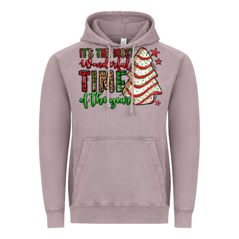 It's The Most Wonderful Time Of The Year Christmas Tree Cake Vintage Hoodie by Jasminsmagicworld | Teevron
