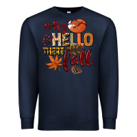 Navy Why hello there Fall Premium Sweatshirt - NancyCooperArtShop