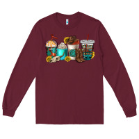 Burgundy western coffee cups Long Sleeve Tee - NancyCooperArtShop