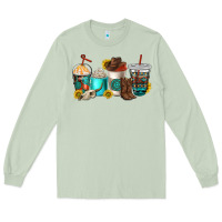 Matcha western coffee cups Long Sleeve Tee - NancyCooperArtShop