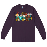 Plum western coffee cups Long Sleeve Tee - NancyCooperArtShop