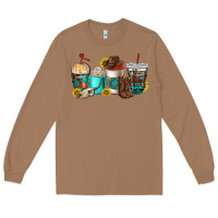 Toasted Coconut western coffee cups Long Sleeve Tee - NancyCooperArtShop