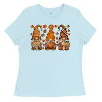 Baby Blue fall gnome Ladies Tee - HRA Design Shop