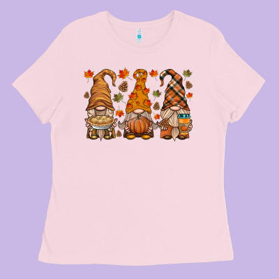 Fall Gnome Ladies Tee Designed By Hra Design Shop