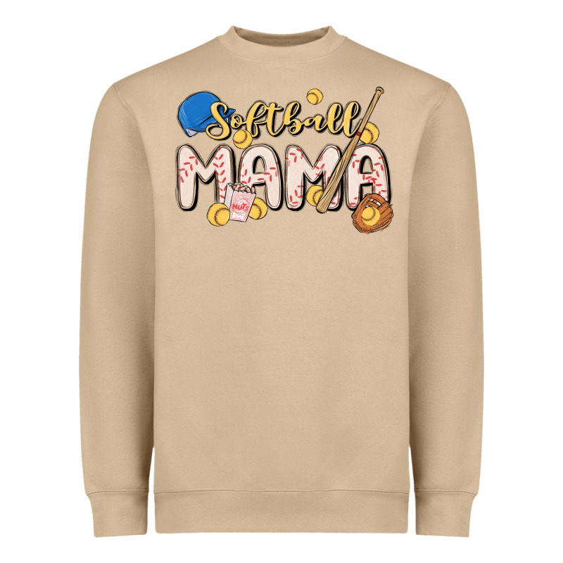 Softball Mama Heavyweight Sweatshirt by MaliasSmallBusiness | Teevron