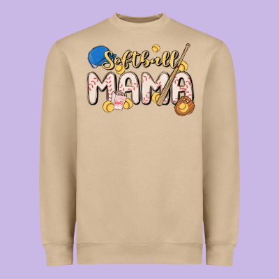 Softball Mama Heavyweight Sweatshirt Designed By Maliassmallbusiness