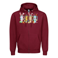 Burgundy obsessive cup disorder easter Zipper Hoodie - Artiststas