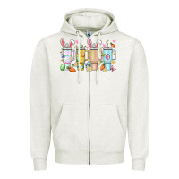Oatmeal Heather obsessive cup disorder easter Zipper Hoodie - Artiststas