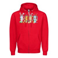 Red obsessive cup disorder easter Zipper Hoodie - Artiststas