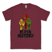 Burgundy black history malia Classic Tee - MaliasSmallBusiness