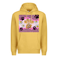 Antique Gold life is better with a cat Premium Hoodie - TumblerDesignByShophia