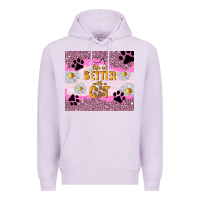 Lilac life is better with a cat Premium Hoodie - TumblerDesignByShophia