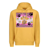 Mustard life is better with a cat Premium Hoodie - TumblerDesignByShophia