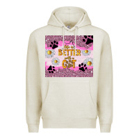 Oatmeal Heather life is better with a cat Premium Hoodie - TumblerDesignByShophia