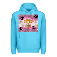 Ocean Blue life is better with a cat Premium Hoodie - TumblerDesignByShophia