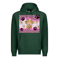 Sports Green life is better with a cat Premium Hoodie - TumblerDesignByShophia