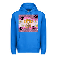 True Royal life is better with a cat Premium Hoodie - TumblerDesignByShophia
