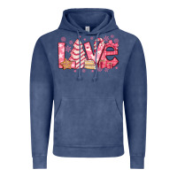 Vintage Denim love pink christmas tree cake Vintage Hoodie - Jasminsmagicworld