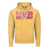 Vintage Mustard love pink christmas tree cake Vintage Hoodie - Jasminsmagicworld