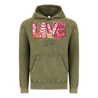 Vintage Olive love pink christmas tree cake Vintage Hoodie - Jasminsmagicworld