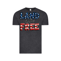 Vintage Black Land of the free America Vintage Tee - Jasminsmagicworld