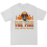 Dove Grey the fire with firefighter air mask Premium Tee - HRA Design Shop