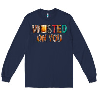 Navy wasted on you Long Sleeve Tee - NancyCooperArtShop
